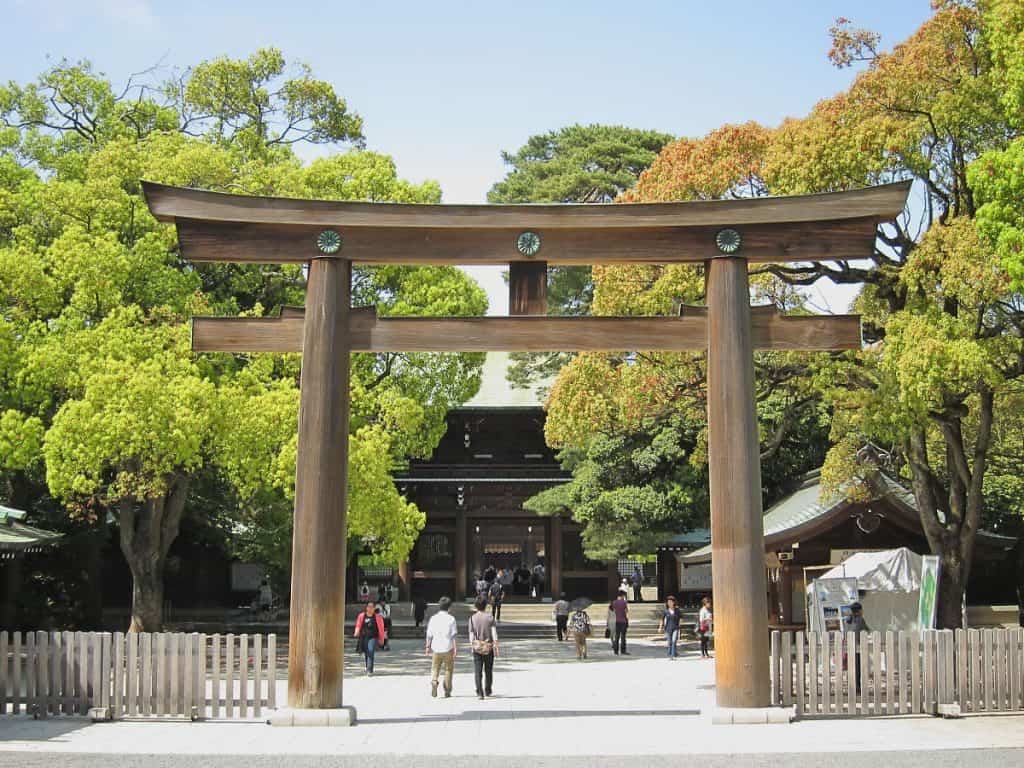 Meiji Shrine is a large shrine to worship the emperor Meiji