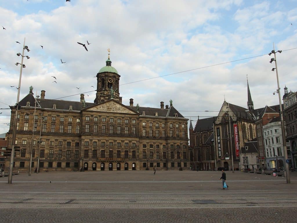 Dam Square is Amsterdam town square .