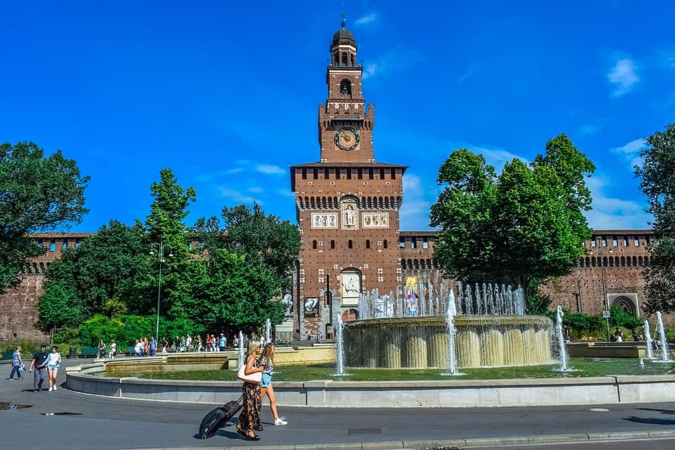 Castello Sforza is a popular landmark in Milan     