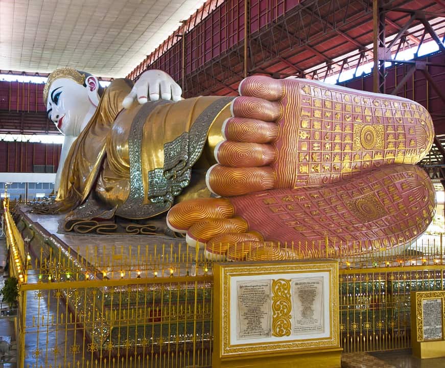 Chauk Htet Kyi Pagoda is famous for its 65 meter long and 16 meter high laying Buddha
